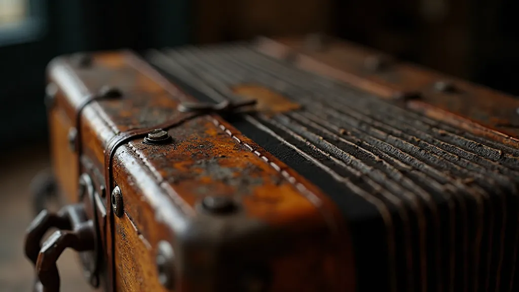Antique accordion bellows detail