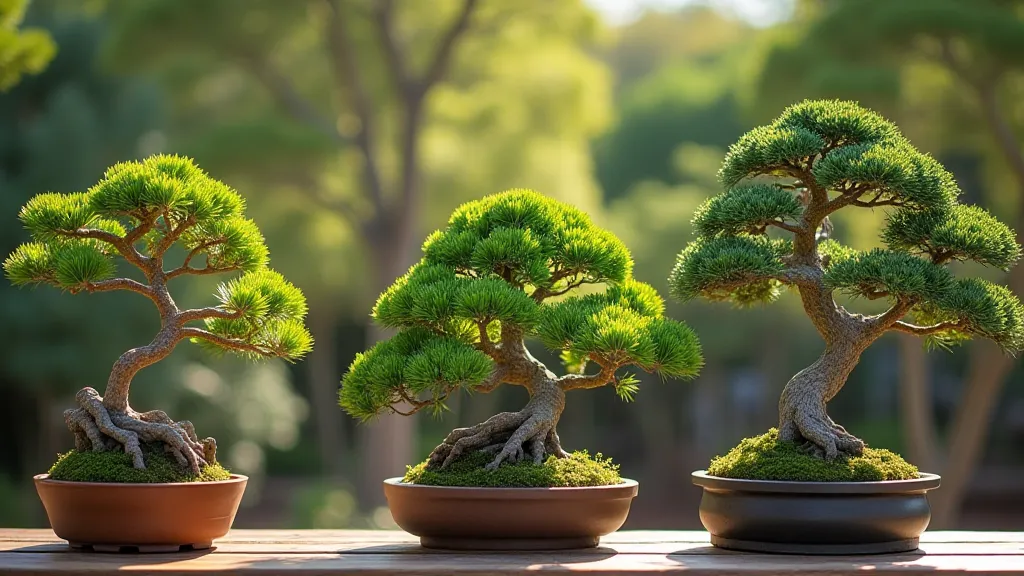 Juniper bonsai collection