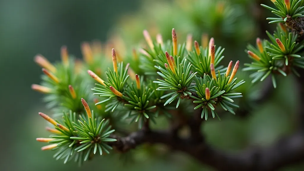 Juniper bonsai foliage detail
