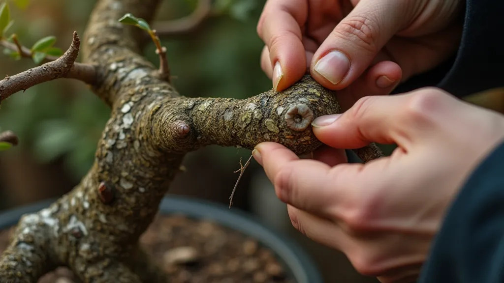 Wiring a Juniper bonsai branch