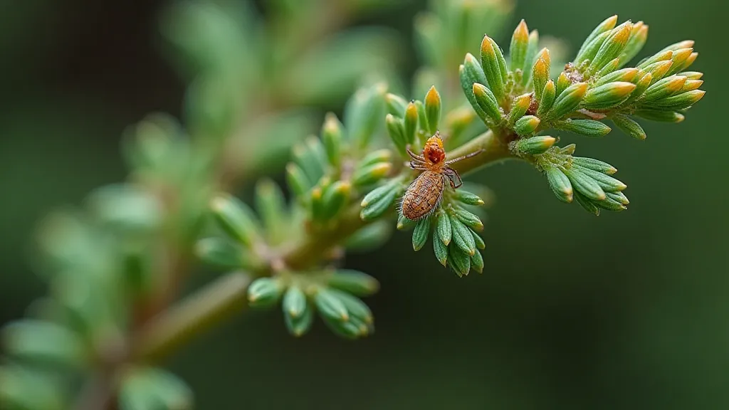 Red spider mite infestation on a Juniper bonsai